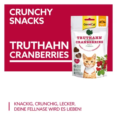 GimCat Crunchy Snacks - Truthahn mit Cranberrys (50 g) GimCat Crunchy Snacks - Truthahn mit Cranberrys (50 g)