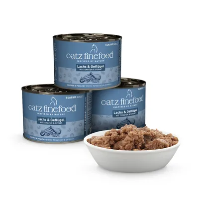 catz finefood 6 x 200 g - Lachs & Geflügel catz finefood 6 x 200 g - Lachs & Geflügel