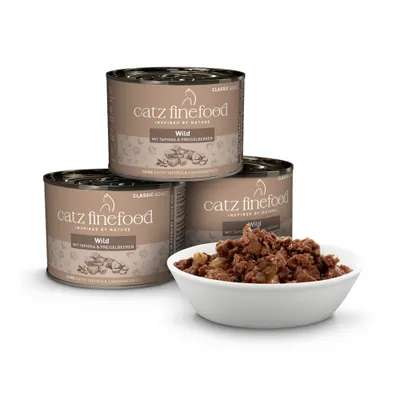 catz finefood -purkkiruoka 6 x 200 g - riista catz finefood -purkkiruoka 6 x 200 g - riista