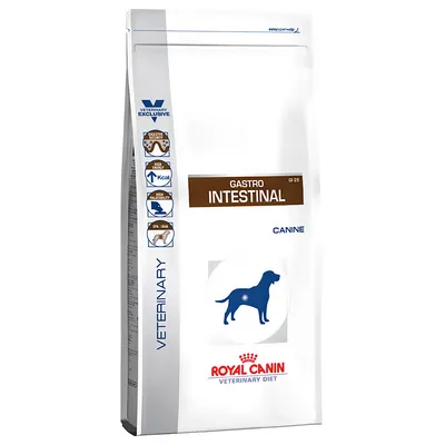 Royal Canin Veterinary Diet Gastro Intestinal Canine, Futter für Hunde mit Verdauungsproblemen. Enthält EPA/DHA, hohe Verdaulichkeit und angepassten Energiegehalt.