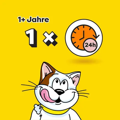 Fütterungsempfehlung: Für Katzen ab 1 Jahr, 1 Mahlzeit alle 24 Stunden.