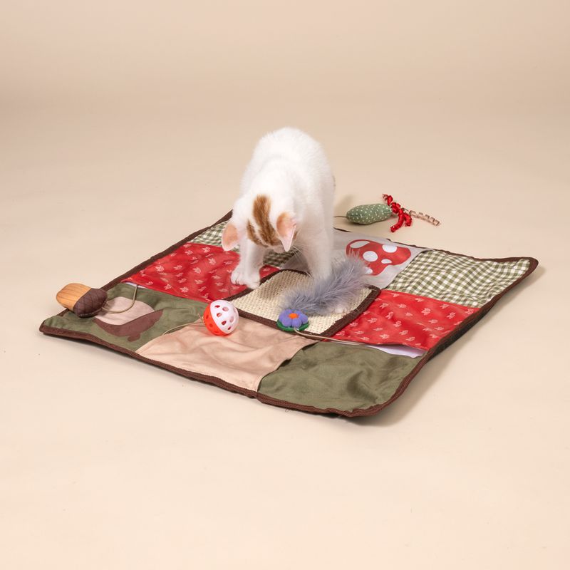 TIAKI Herbstliche Spiel- und Schnüffelmatte für Katzen