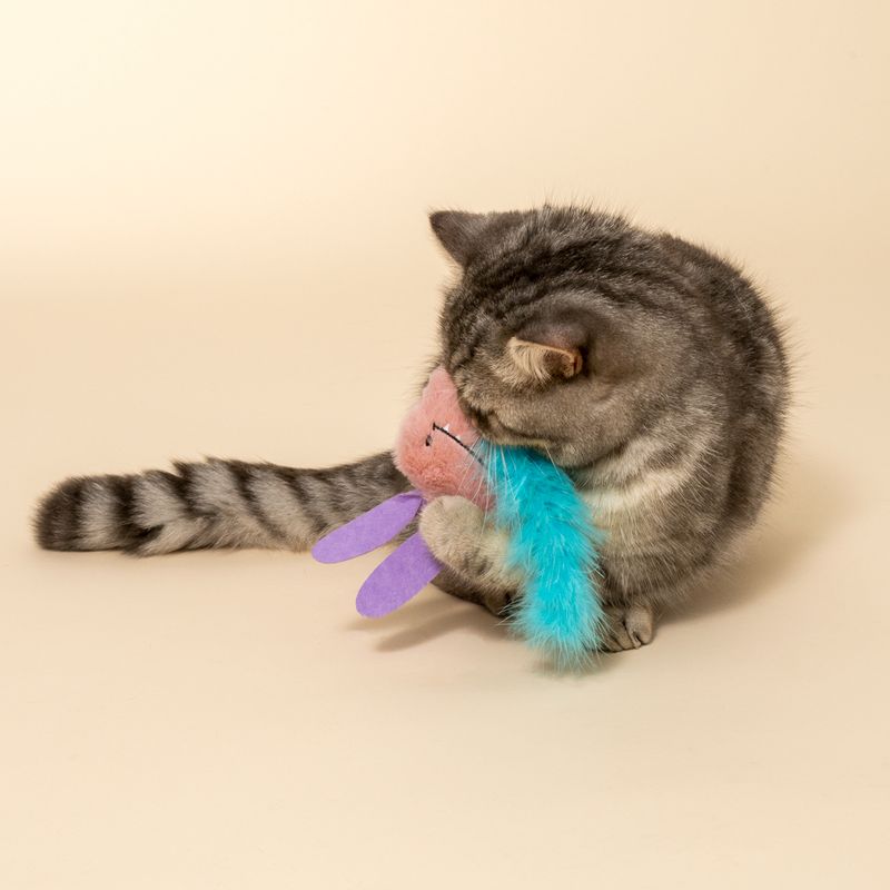 TIAKI Katzenspielzeug Monster-Kaninchen
