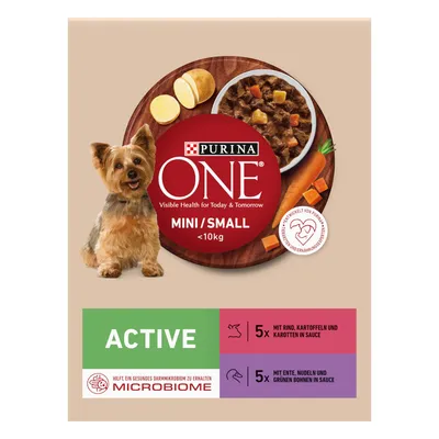 Purina ONE Mini Active com vaca e pato
