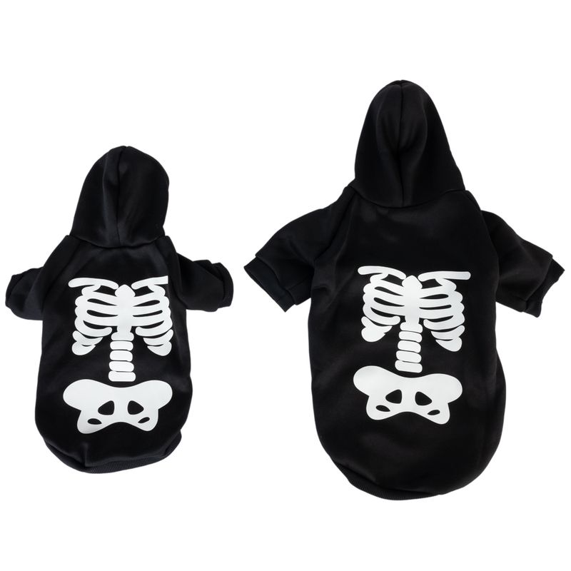 TIAKI Leuchtender Skelett-Hoodie für Hunde