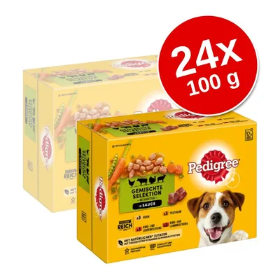 Pakiet mieszany Pedigree, saszetki, 24 x 100 g
