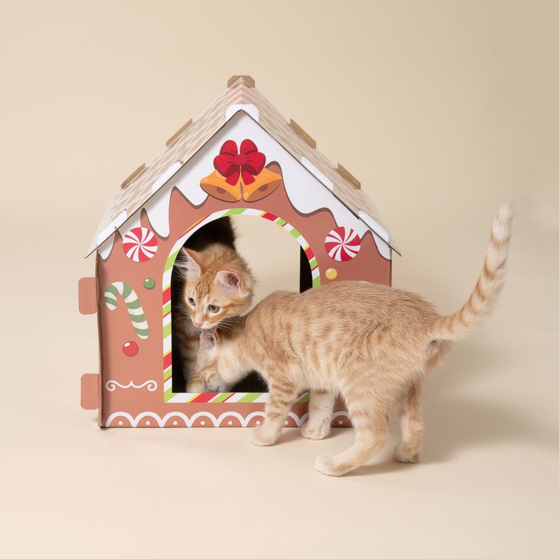 Casita de jengibre TIAKI juguete para gatos