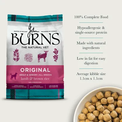 Burns Adult & Senior Original - Lamb & Brown Rice - 6kg Burns Adult & Senior Original - Lamb & Brown Rice - 6kg