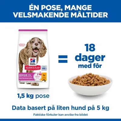 Hill's Science Plan Senior 11+ Small & Mini med kylling