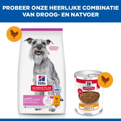 Hill's Science Plan Mature Adult Light Small & Mini met Kip