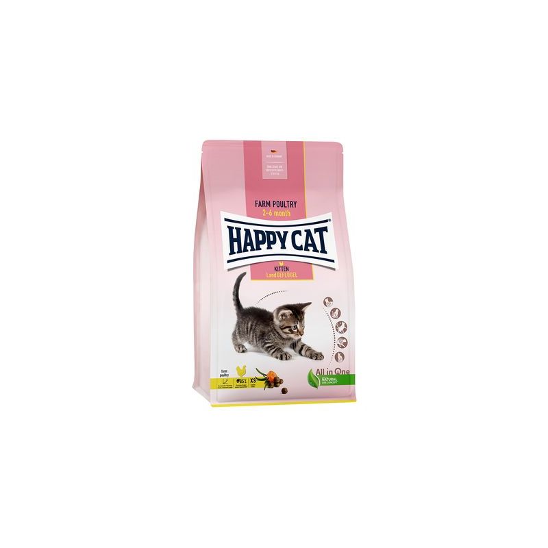 Happy Cat Young Kitten Land-Gevogelte (Kip) Kattenvoer