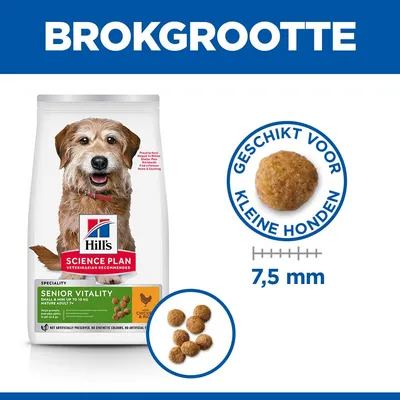 Hill's Science Plan Senior Vitality Mature Adult 7+ Small & Mini met Kip