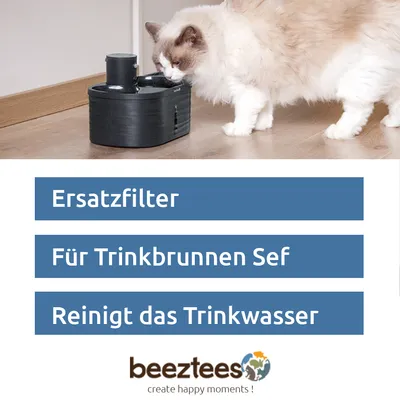 Ersatzfilter Für Trinkbrunnen Sef Reinigt das Trinkwasser. beeztees create happy moments ! Texte en allemand.