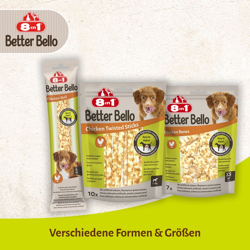 3 + 1 gratis! 4 x 8in1 Better Bello Hundesnacks