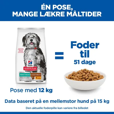 Hill's Science Plan Adult Perfect Weight & Active Mobility Medium Kylling