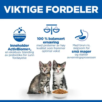 Hill's Science Plan Perfect Digestion Kitten <1 kylling & brun ris