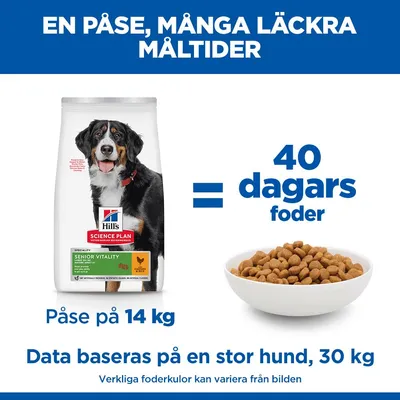 Hill's Science Plan Senior Vitality Mature Adult 6+ Large Chicken