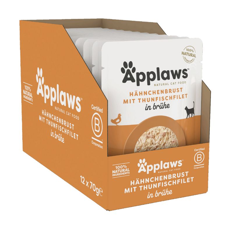 Varčno pakiranje Applaws Cat Natural v juhi 24 x 70 g