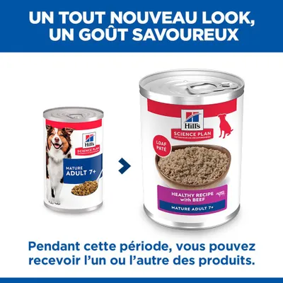 Remarque : Hill's Science Plan Mature Adulte 7+ nourriture pour chien bénéficie d'un nouveau design d'emballage. Pendant la phase de transition, les deux variantes de boîtes peuvent être livrées. Remarque : Hill's Science Plan Mature Adulte 7+ nourriture pour chien bénéficie d'un nouveau design d'emballage. Pendant la phase de transition, les deux variantes de boîtes peuvent être livrées.