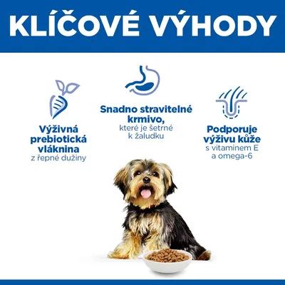 Hill's Science Plan Adult 1+ Sensitive Stomach & Skin Small & Mini s kuřecím