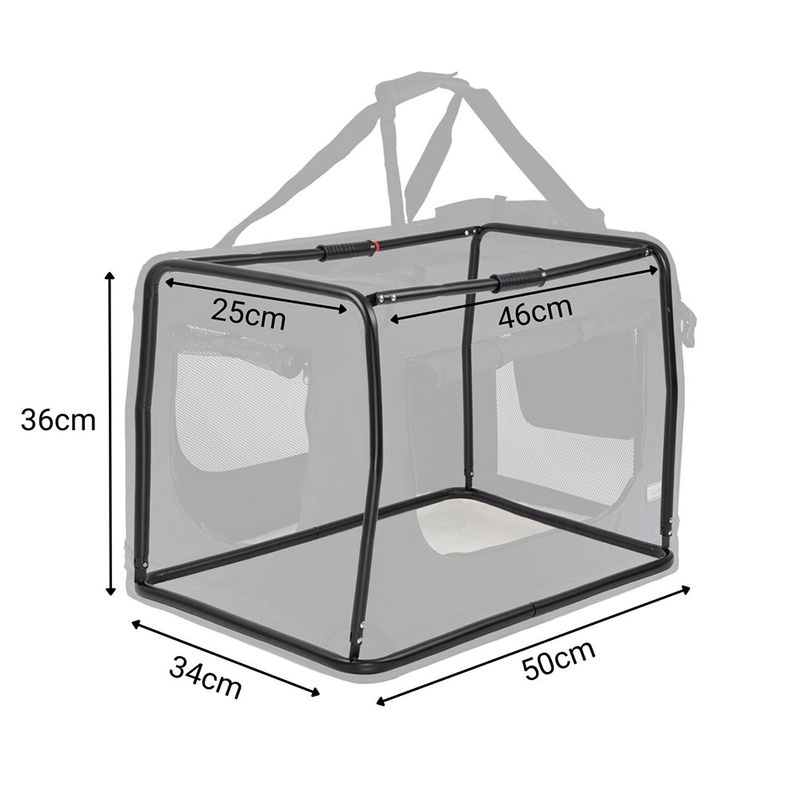 Lionto Hundetransportbox aus Textil, schwarz