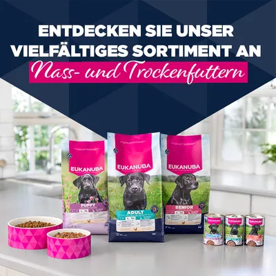 Eukanuba Puppy Reich an Rind mit Kürbis