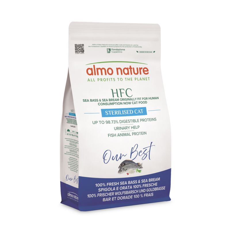 Almo Nature HFC Longevity Sterilized mořský vlk a pražma královská