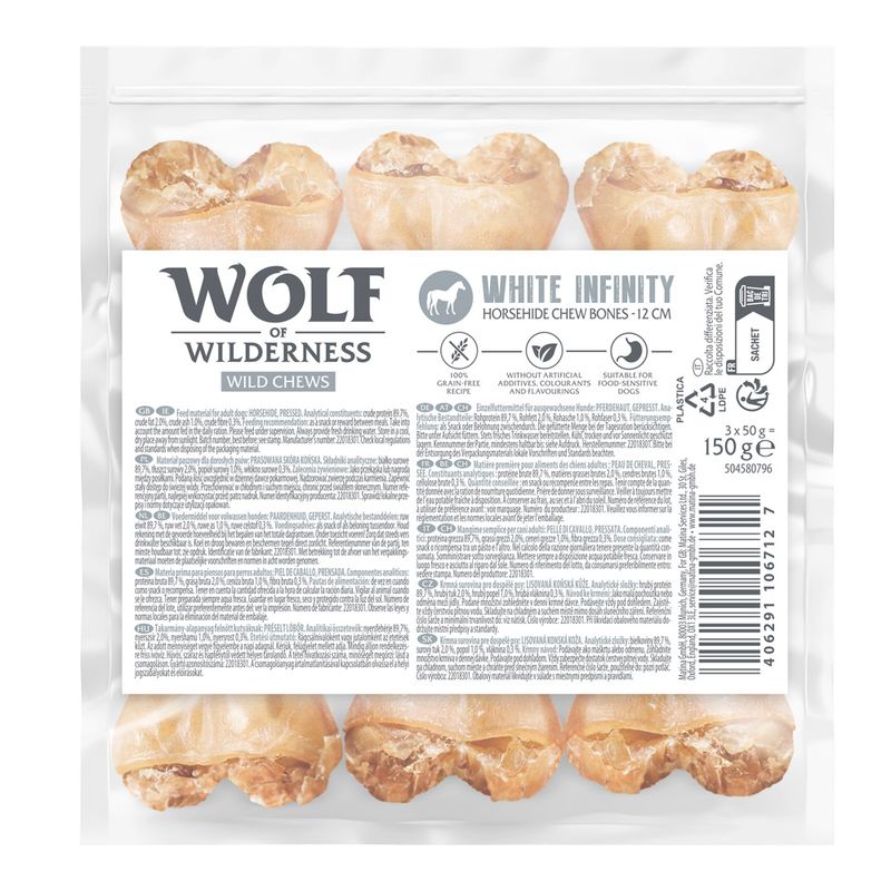 Wolf of Wildenress Kauknochen aus Pferdehaut "White Infinity"