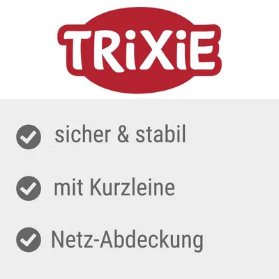 TRIXIE. Sicher & stabil, mit Kurzleine, Netz-Abdeckung.