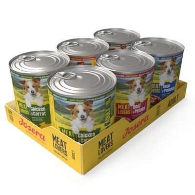 12,5 kg Josera Adult + Meatlovers hrană umedă gratis!