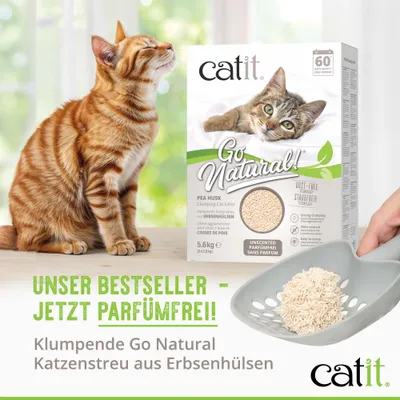 Catit Go Natural litière pour chat à base de cosses de pois, sans parfum Catit Go Natural litière pour chat à base de cosses de pois, sans parfum