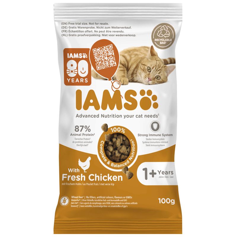 100 g IAMS Advanced Nutrition Adult Cat mit Huhn