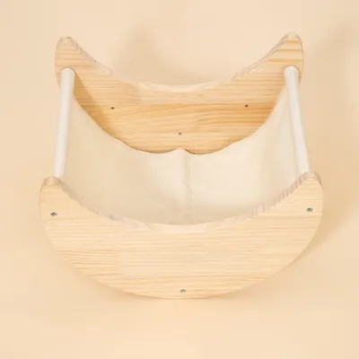 TIAKI stenska postelja polmesec, bela - pribl. D 36 x Š 28,5 x V 15 cm