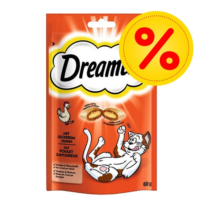Sparpack: Dreamies kattgodis, 10 x 60 g