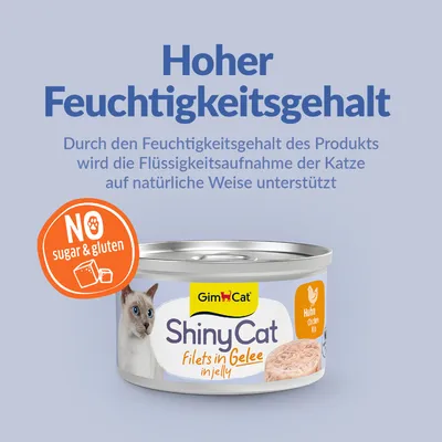 Sparpaket GimCat ShinyCat Filet in Jelly 12 x 70 g - Thunfisch & Hühnchen Mix Sparpaket GimCat ShinyCat Filet in Jelly 12 x 70 g - Thunfisch & Hühnchen Mix