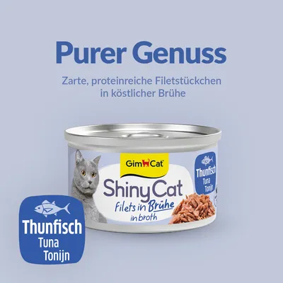 Sparpaket GimCat ShinyCat Filet in Brühe 24 x 70 g Sparpaket GimCat ShinyCat Filet in Brühe 24 x 70 g