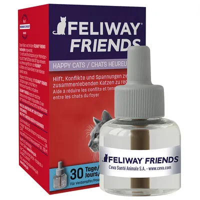 Feliway Friends сменный флакон для испарителя, помогает уменьшить конфликты и напряжение между кошками. На 30 дней. Бренд: Ceva Santé Animale S.A.