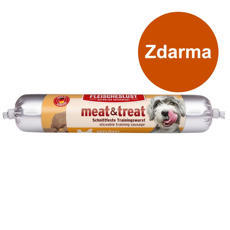 Fleischeslust Meat & trEAT Single Shot salám pro výcvik 80g ZDARMA