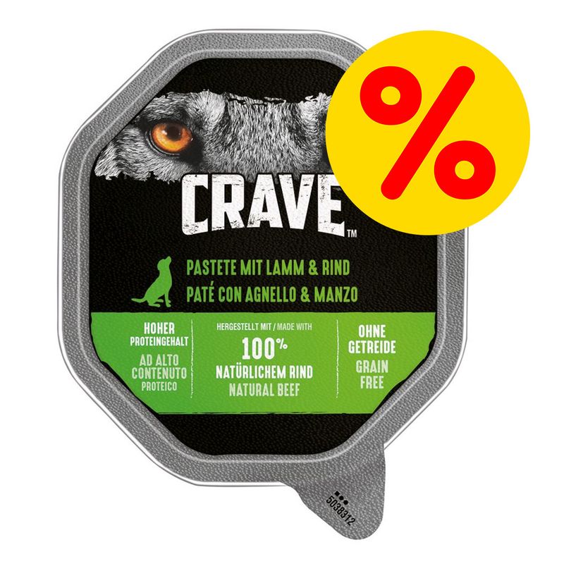 Sparpaket Crave Adult Pastete Hundefutter 7 x 150 g