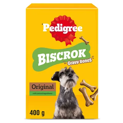 PEDIGREE® BISCROK™ Gravy Bones Adult Dog Treats Original Biscuits - 400g