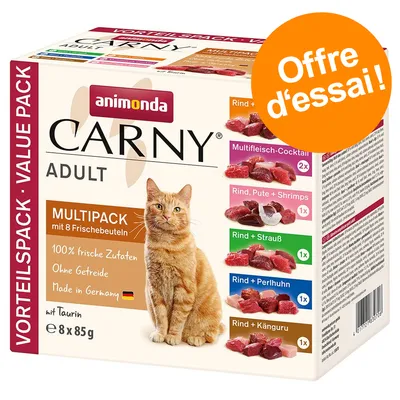 Multipack animonda Carny 8 x 85 g pour chat