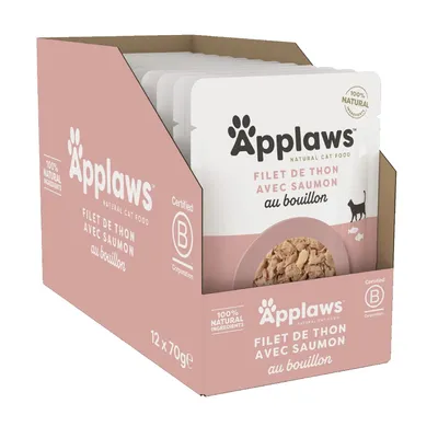 Paquet économique Applaws Cat Natural au bouillon 24 x 70 g