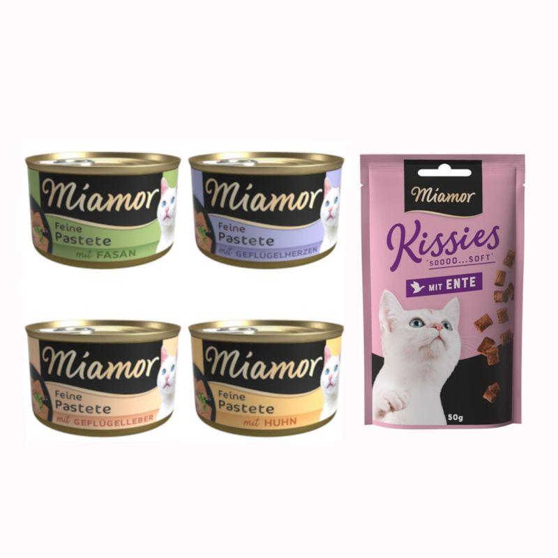 12 x 85 g Miamor Pastete + 50 g Miamor Kisses ingyen!