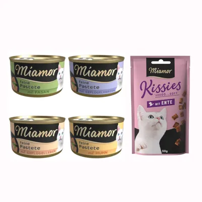 12 x 85 g Miamor Pastete + 50 g Miamor Kisses ingyen!