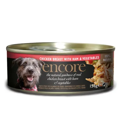 Encore chicken breast with ham and vegetables, 100% natural, 156g can.