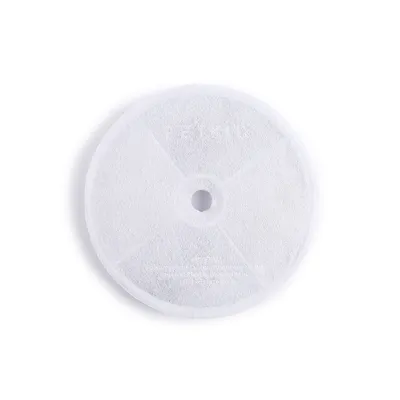 Disco de filtro blanco con orificio central y la palabra PETKIT visible en relieve en la parte superior.