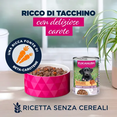 Eukanuba Puppy Ricco di Tacchino con Carote