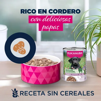 Eukanuba Puppy rico en cordero con patatas