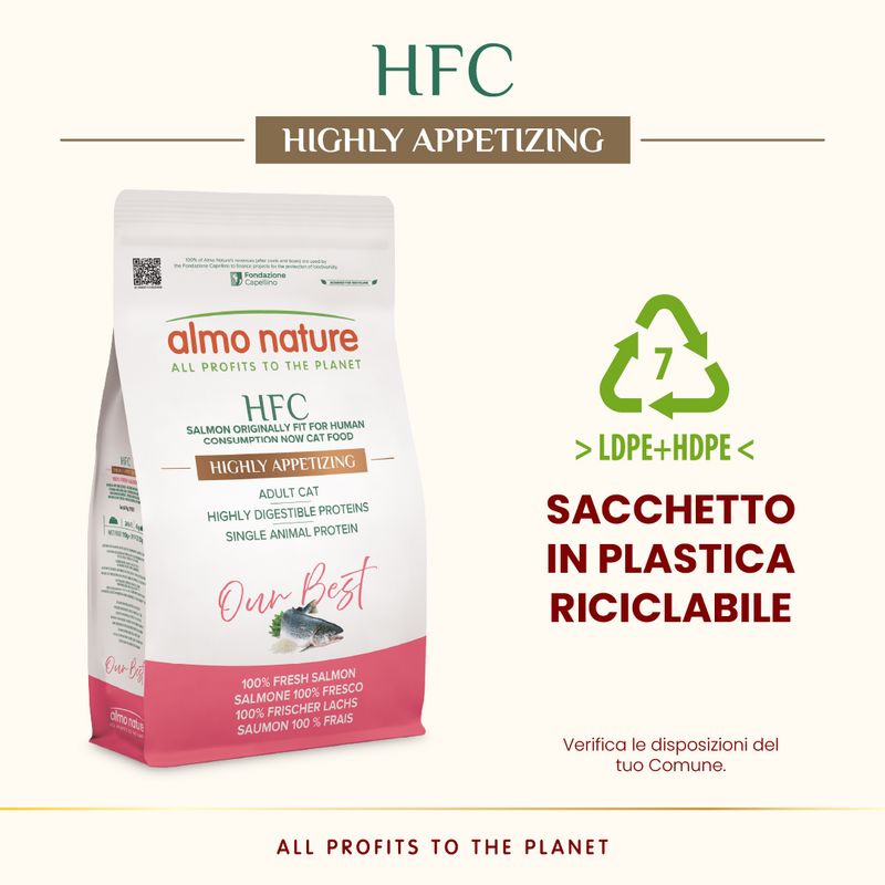Almo Nature HFC Adult Highly Appetizing Salmone fresco