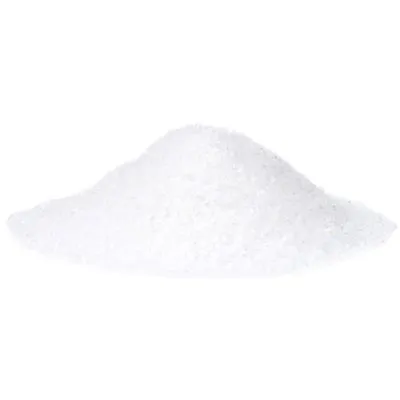 Pile of white, fine-grained powder, possibly an additive or mineral.